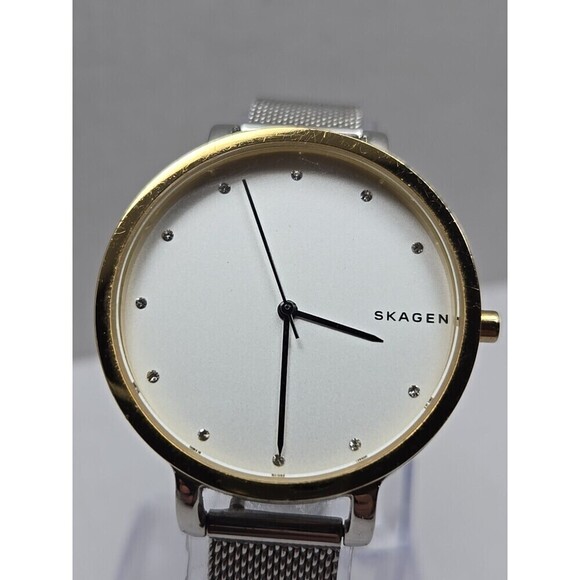 Skagen Hagen SKW2661 Womens 34mm Gold Silver Tone Mesh Quartz Watch New Battery main image 10